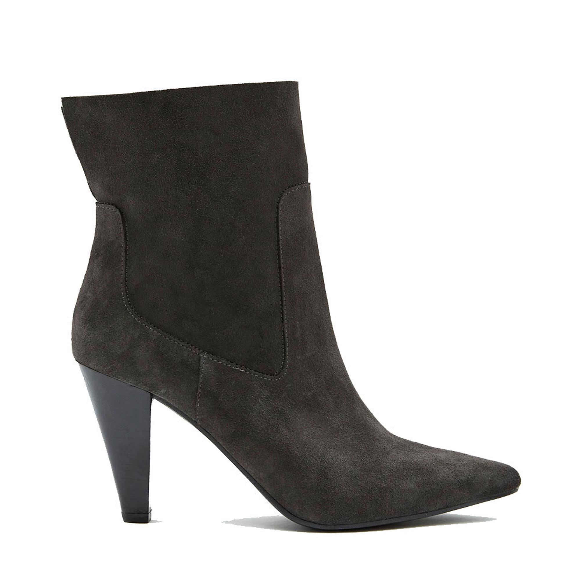 Ezra Grey Suede Ankle Boots